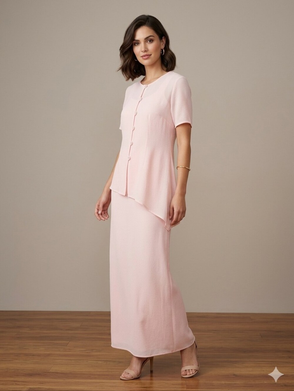 Vintage Joseph Ribkoff two-piece chiffon dress
